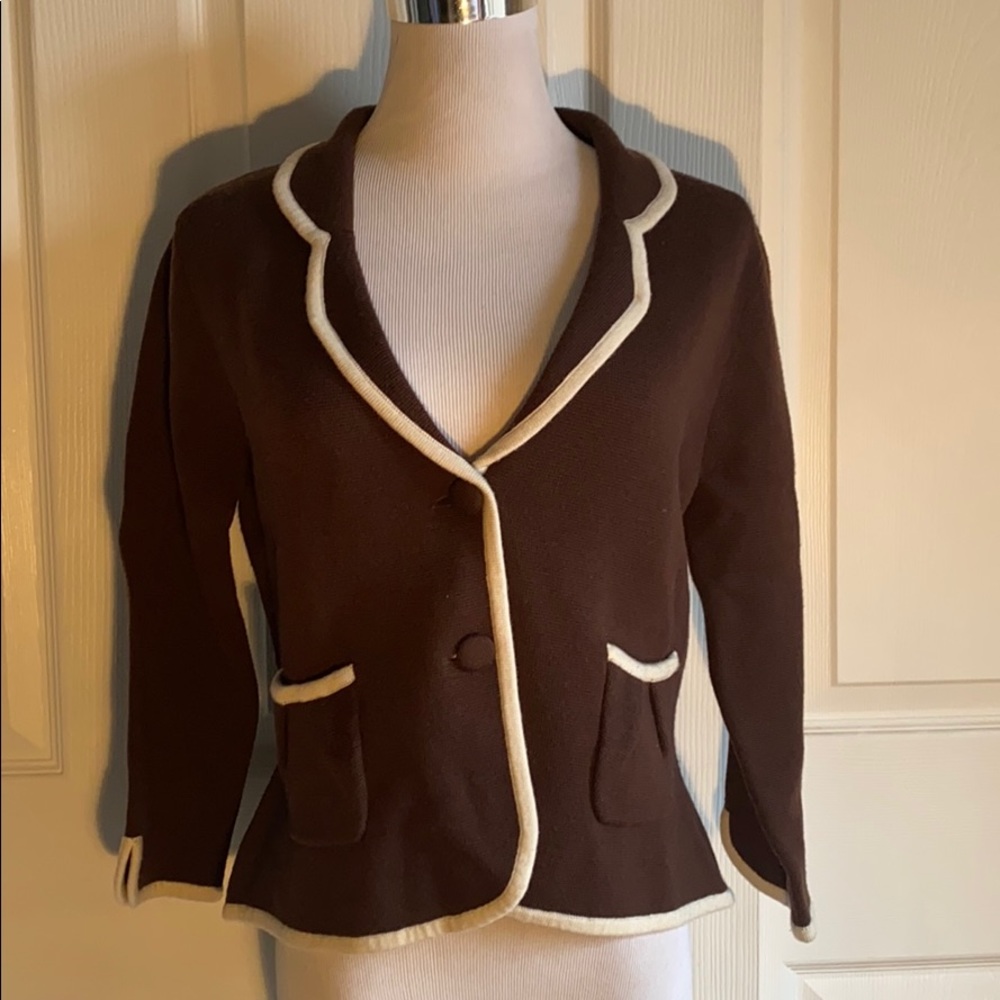 Lilly Pulitzer Brown Sweater Jacket